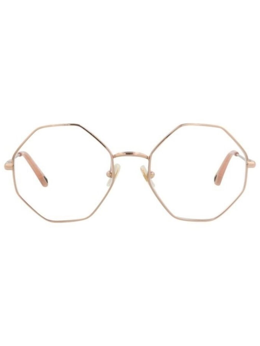 New Chloé Womens Square/Rectangle Gold Gold Transparent Fashion Designer Eyeglas